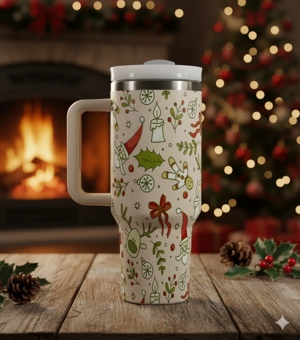 New Christmas Pattern Stainless Steel Tumblers
