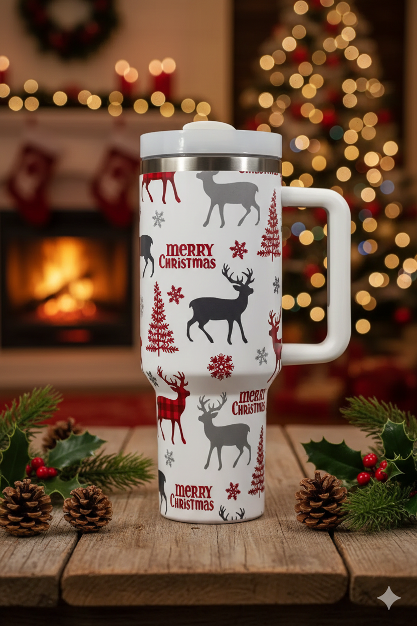 New Christmas Pattern Stainless Steel Tumblers