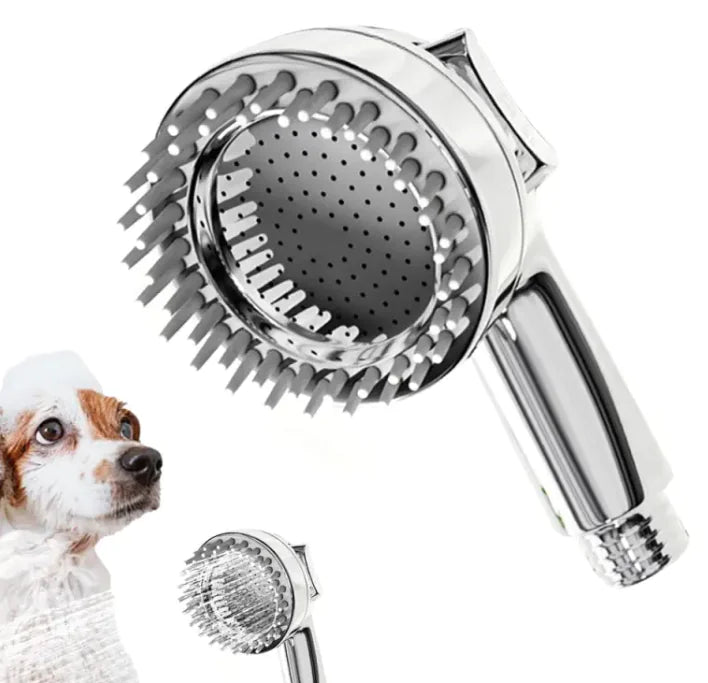 2-in-1 Dog Shower Attachment — Bathing Comb & Sprayer