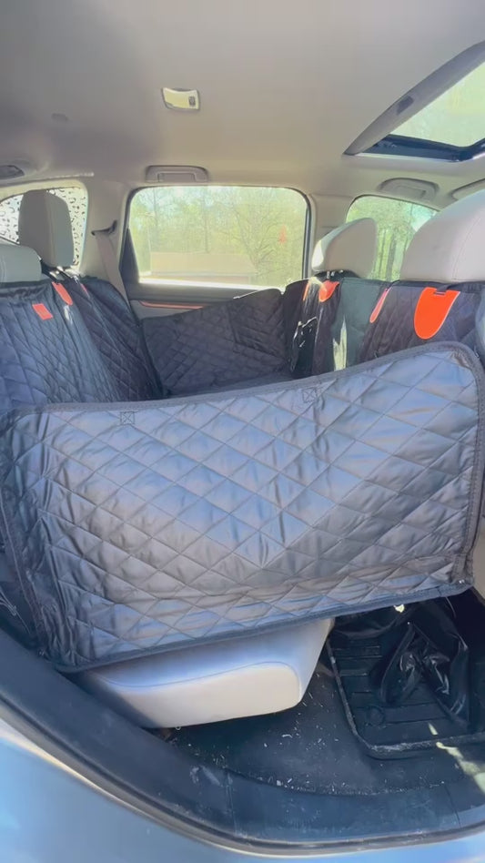 3-in-1 Dog Car Seat Cover — Waterproof Hammock & Backseat Protector